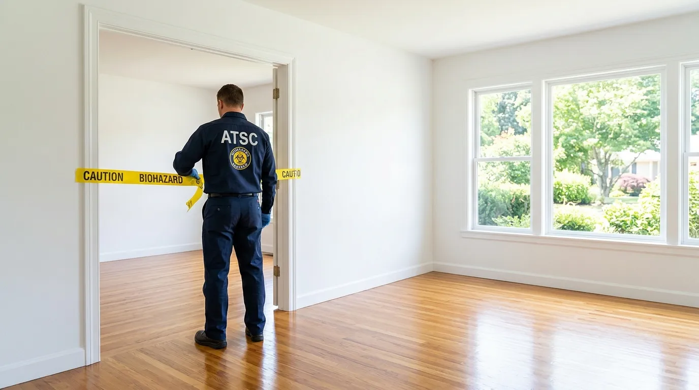 Certified biohazard cleanup crew performing Decomposition Cleanup in Pottsville